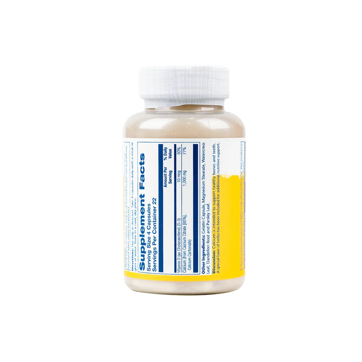 45217-Solaray Calcium Citrate 1000Mg With Vit-D 90 Capsules +1