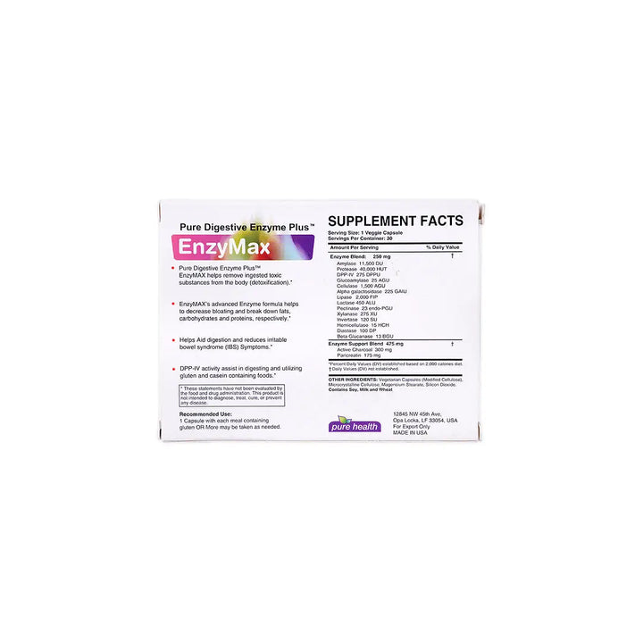 45273-Pure Health Enzymax Pure Digestive 30Cap +3