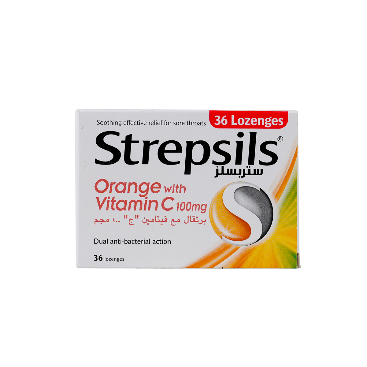 STREPSILS ORANGE WITH VITAMIN-C 36 LOZ