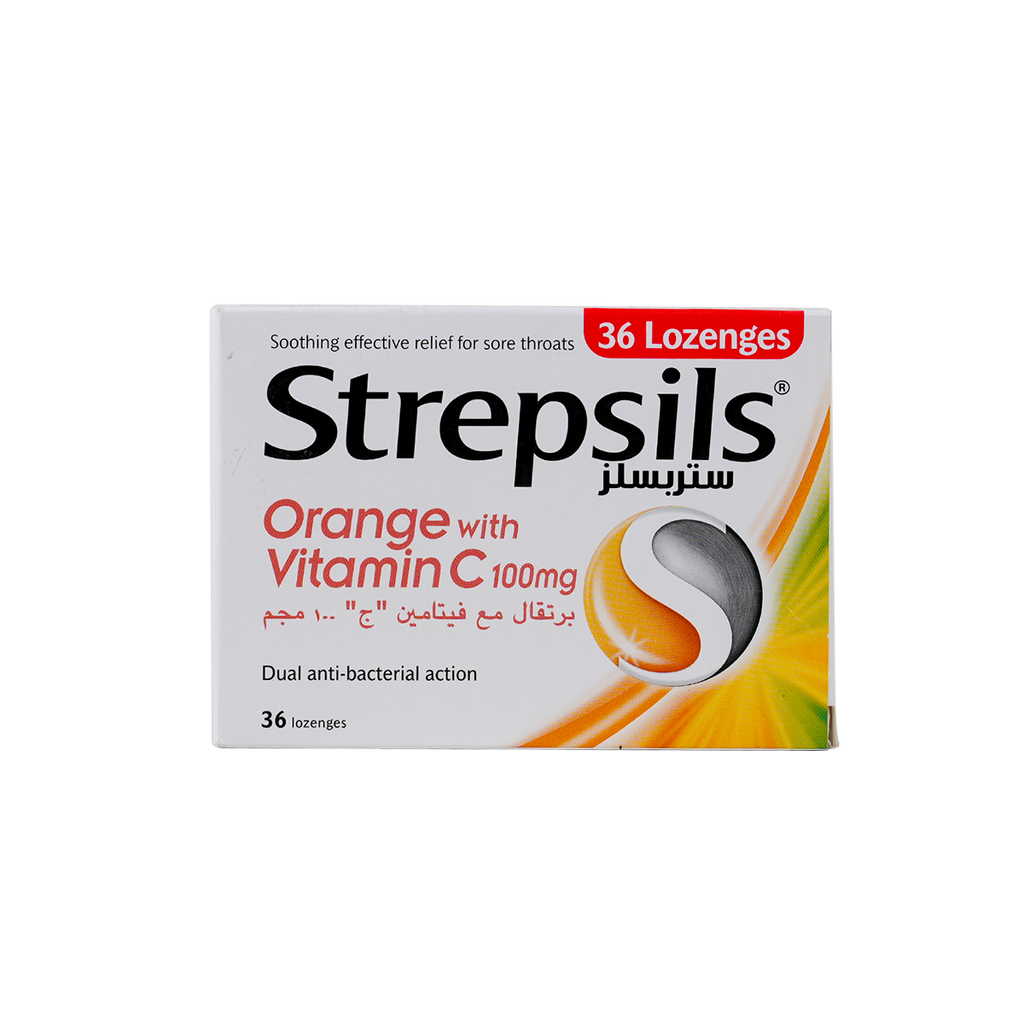 STREPSILS ORANGE WITH VITAMIN-C 36 LOZ