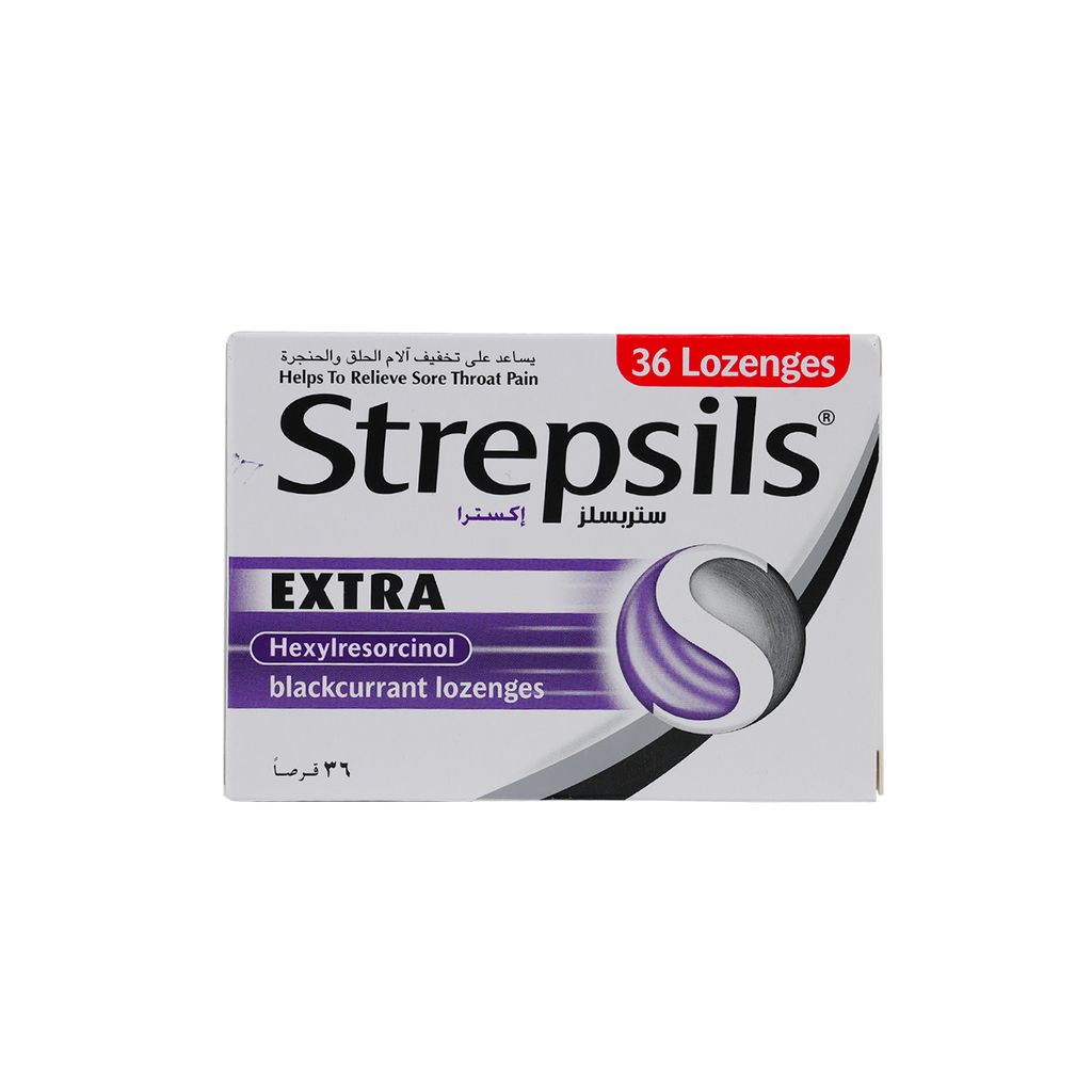 STREPSILS EXTRA BLACK CURRANT 36 LOZ