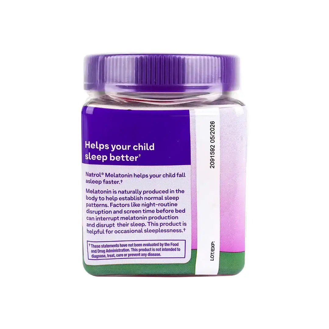 45455-Natrol Kids Sleep Melatonin 1mg 90 Gummies-Raspberry +1