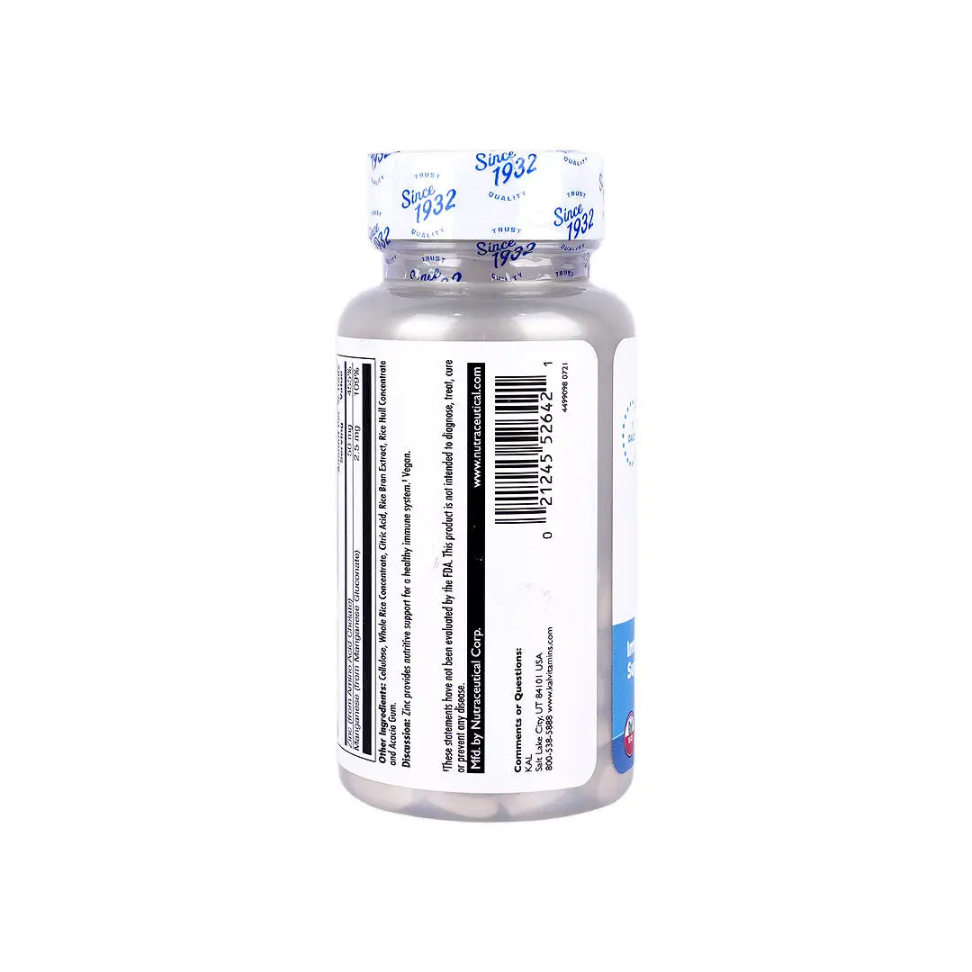 45510-KAL Zinc 50Mg Chelated 90Tab +1