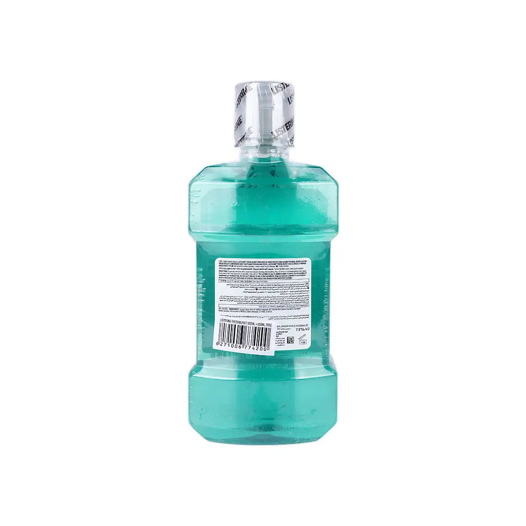 Listerine Fresh Burst Mouthwash 500ml+250ml