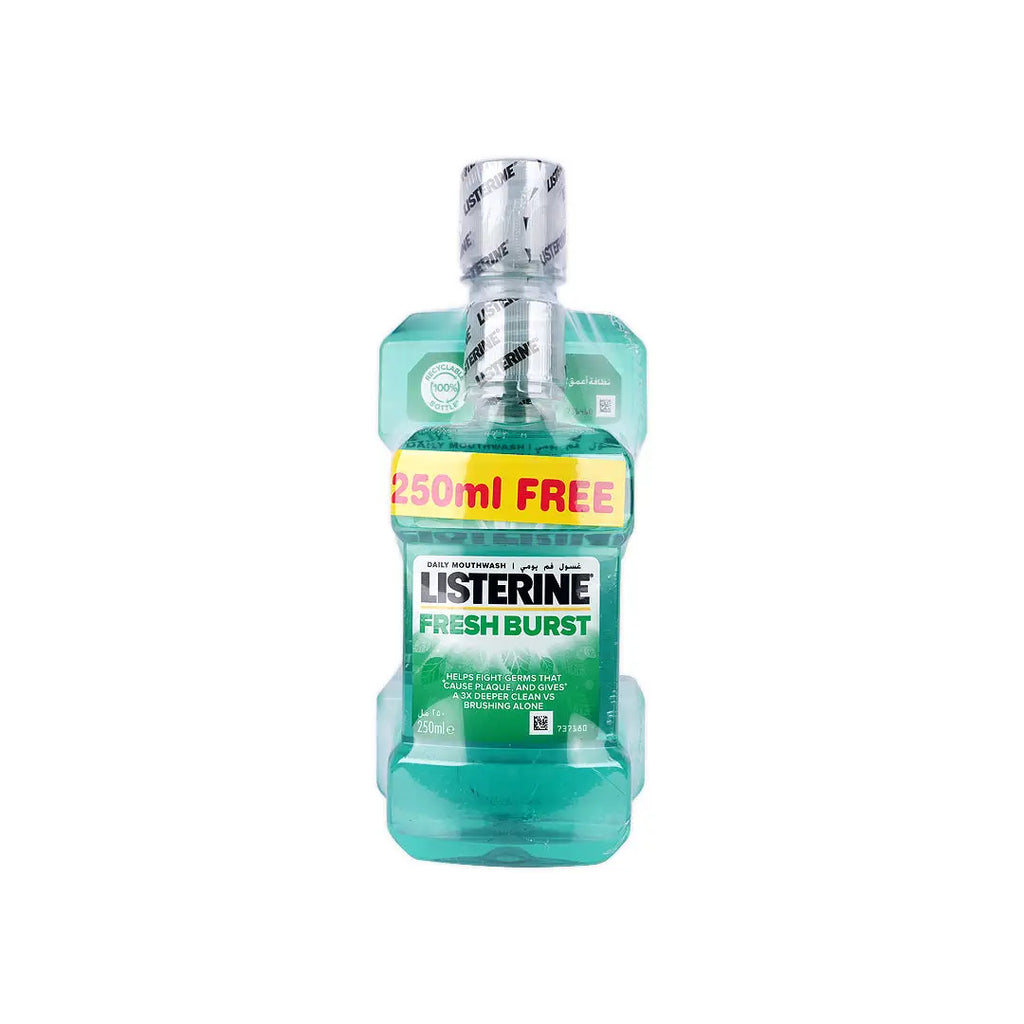 Listerine Fresh Burst Mouthwash 500ml+250ml