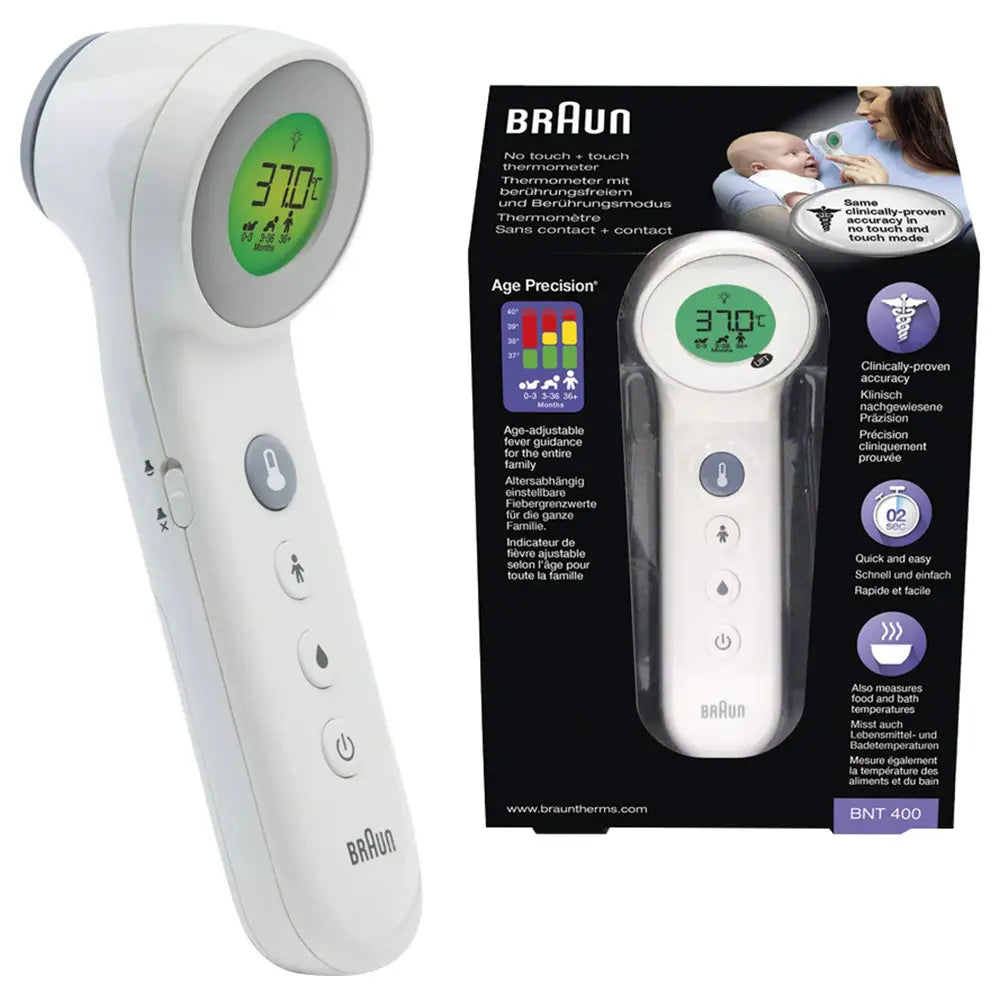 45543-Braun 3in1 No Touch Thermometer White-BNT400
