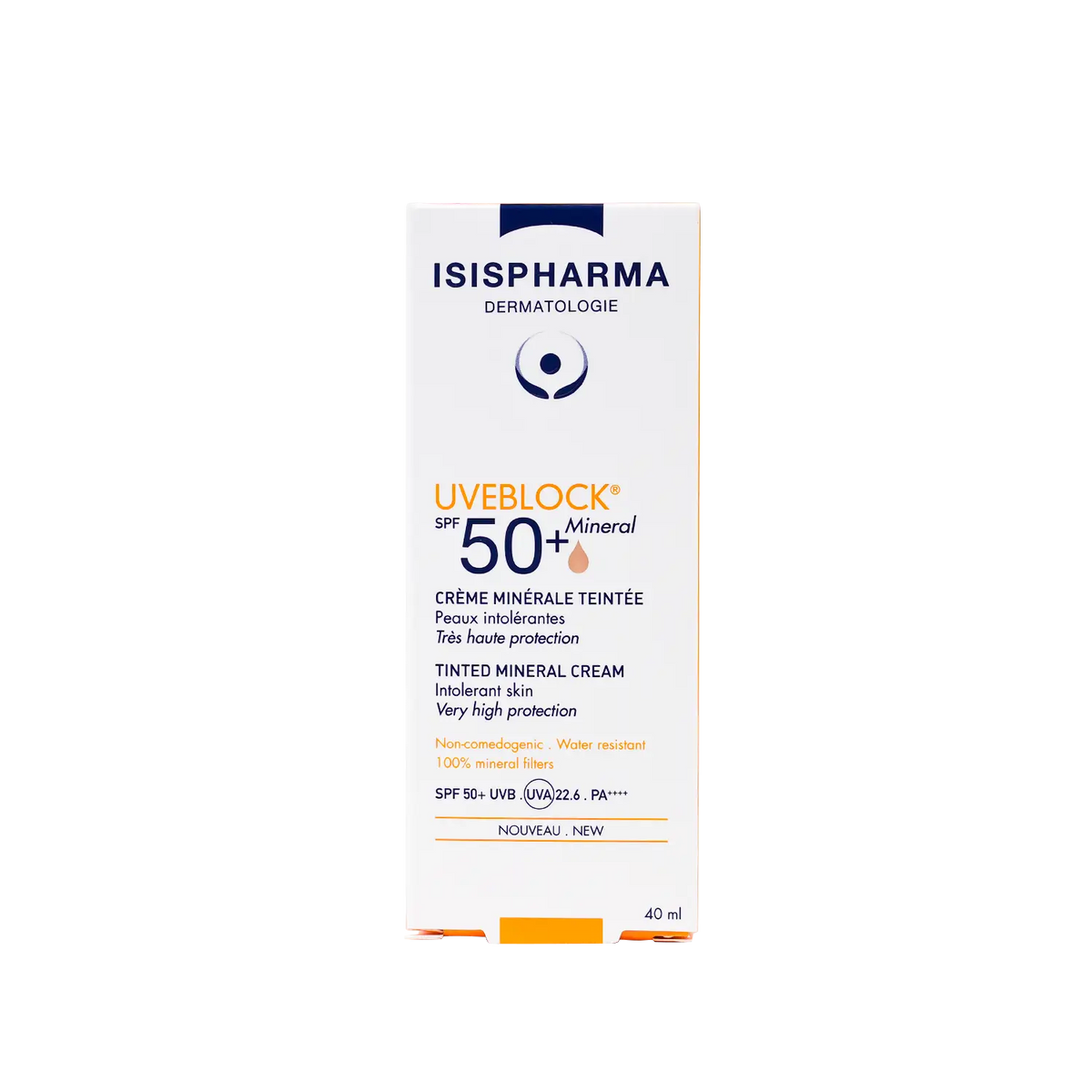45548-ISIS Pharma UVeblock SPF50+Tinted Mineral Cream 40ml