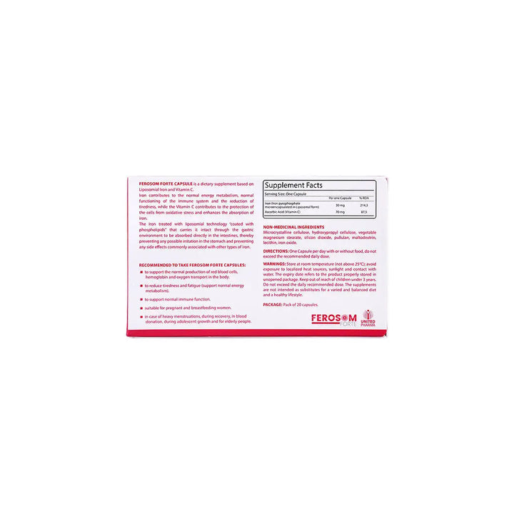 45563-Ferosome Forte 20Cap +3