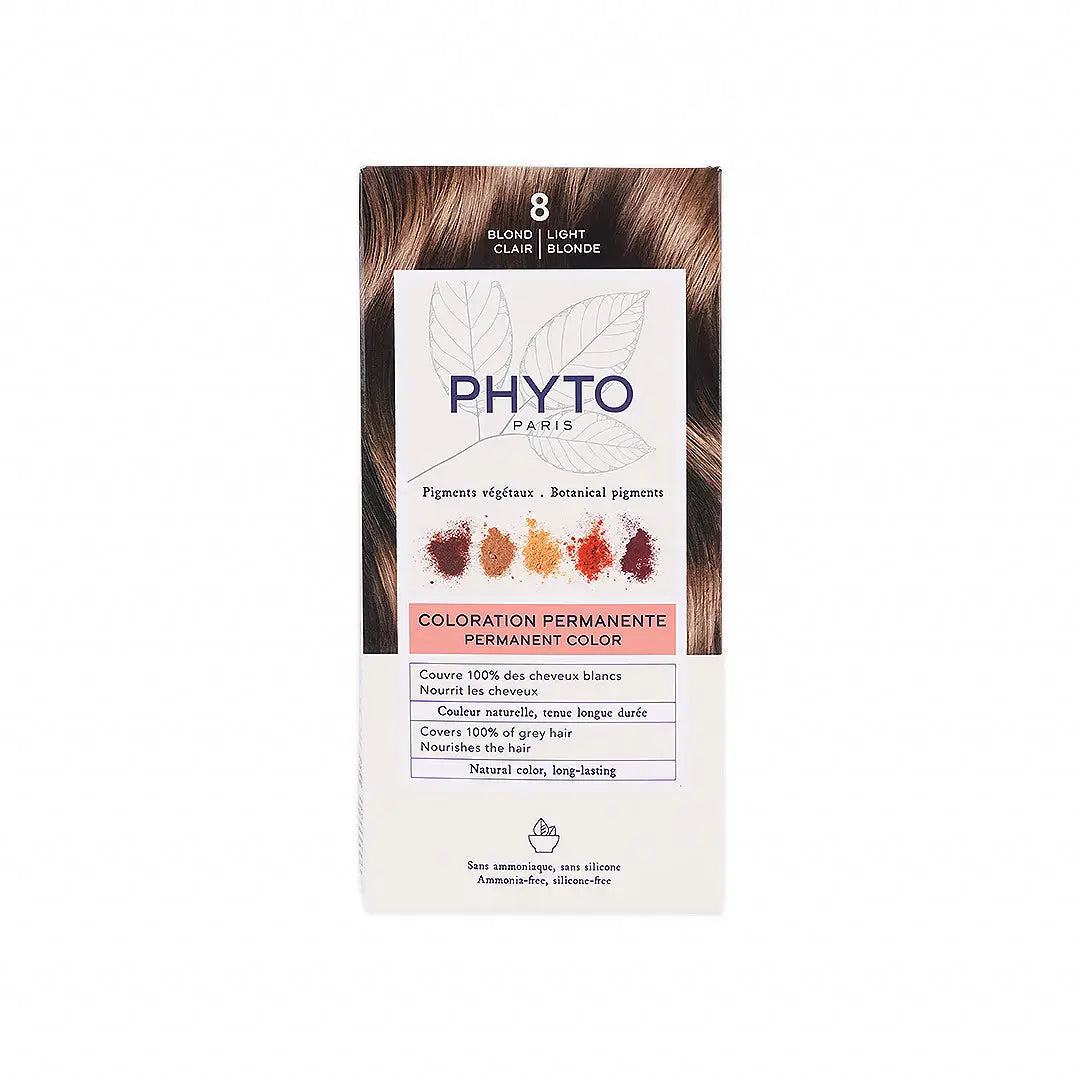 45582-Phyto Permanent Hair Color NO. 8 - Light Blonde +1