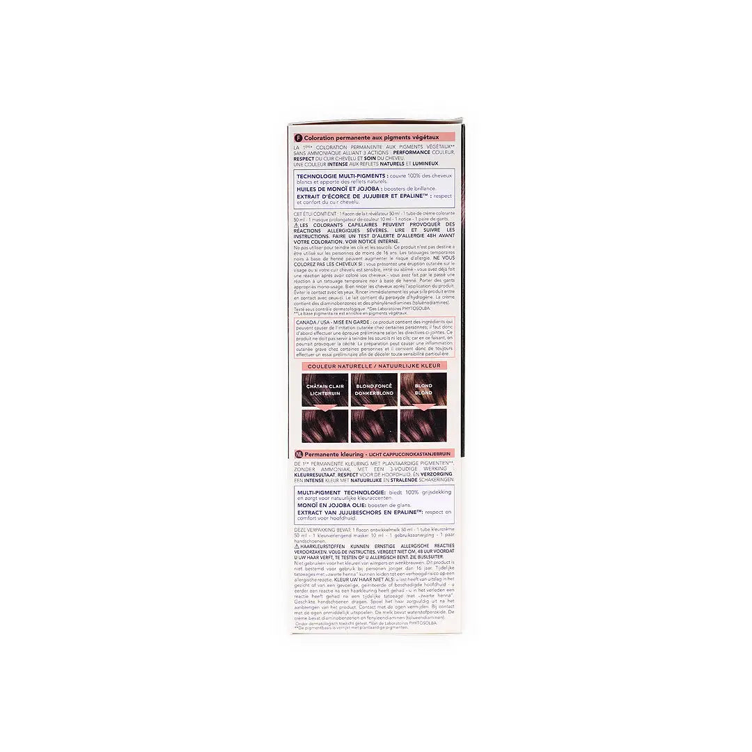 Phyto Permanent Hair Color NO.6.77 - Light Brown Cappuccino