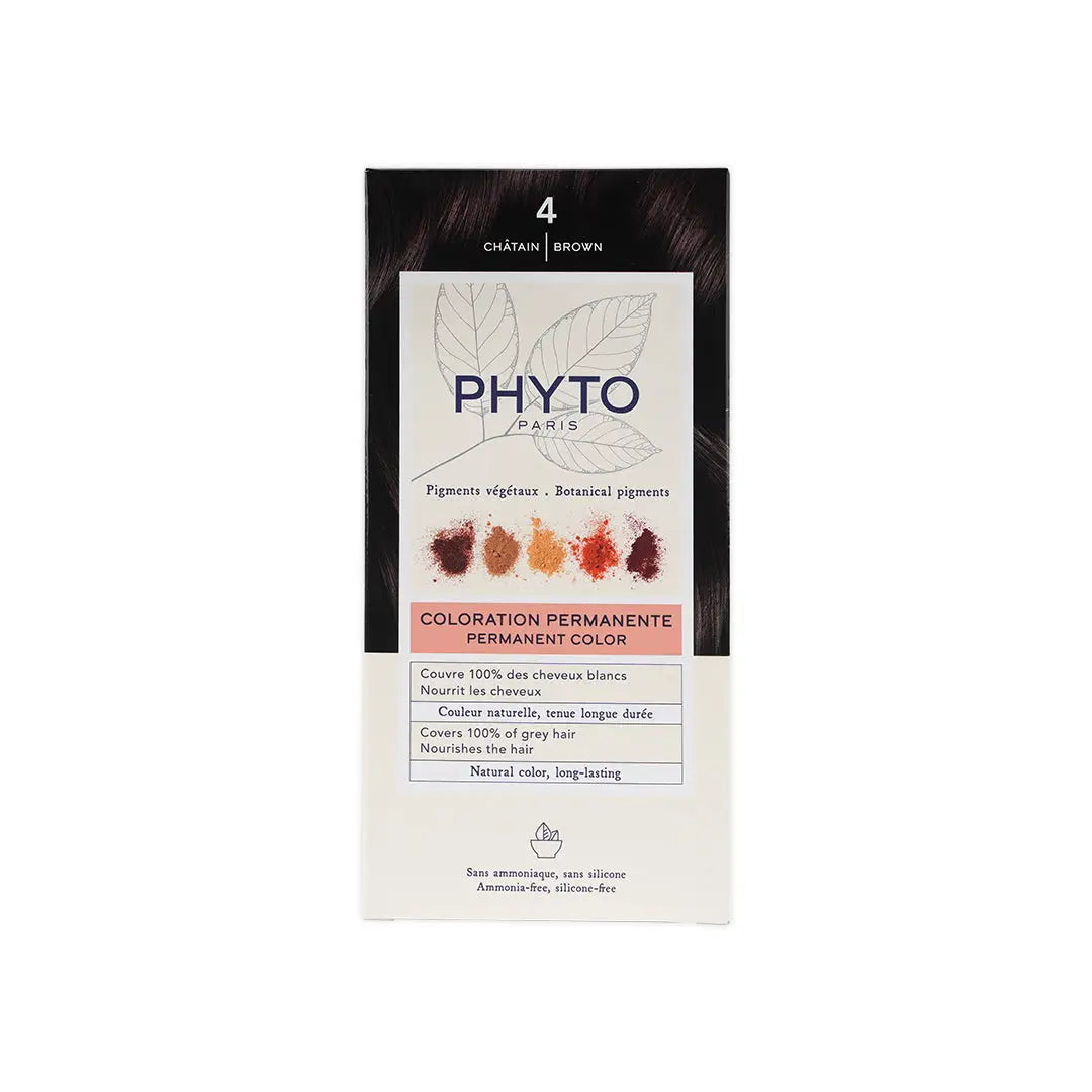 Phyto Permanent Hair Color NO.4 - Chatain