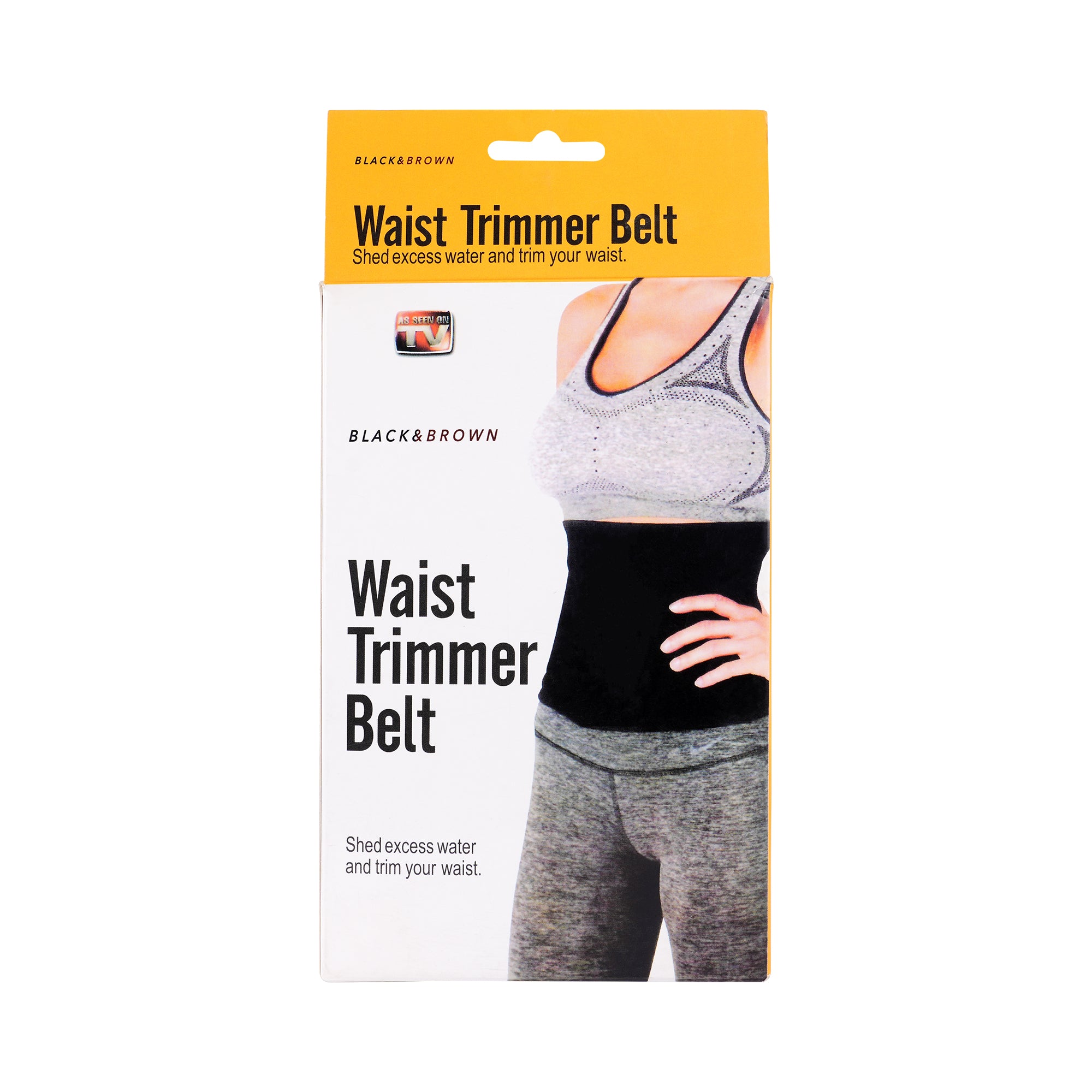 45646-Black & Brown Waist Trimmer Belt-Pink +0