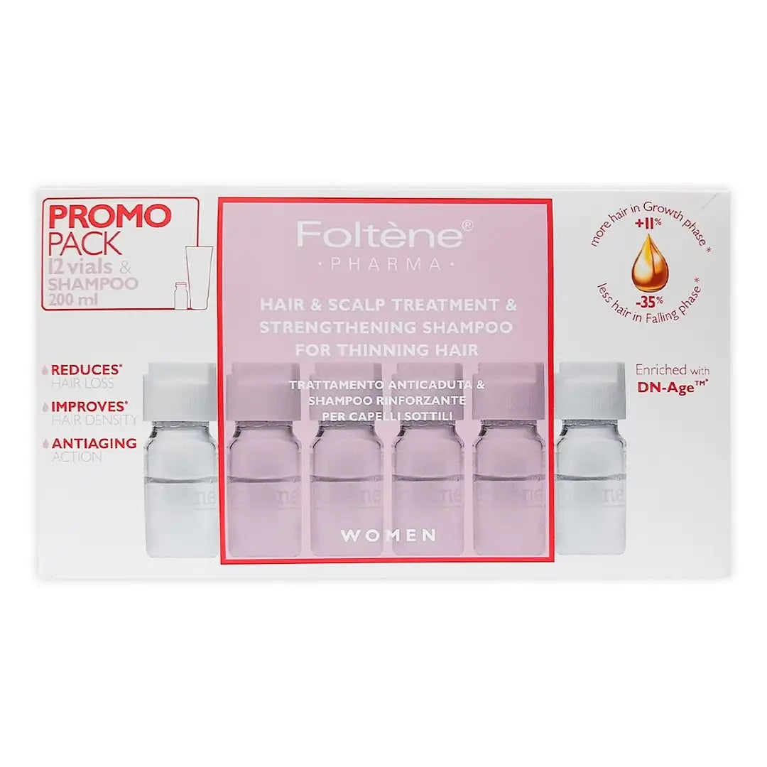 Foltene Women Promo Pack-(12 Vials & Shampoo 200Ml)