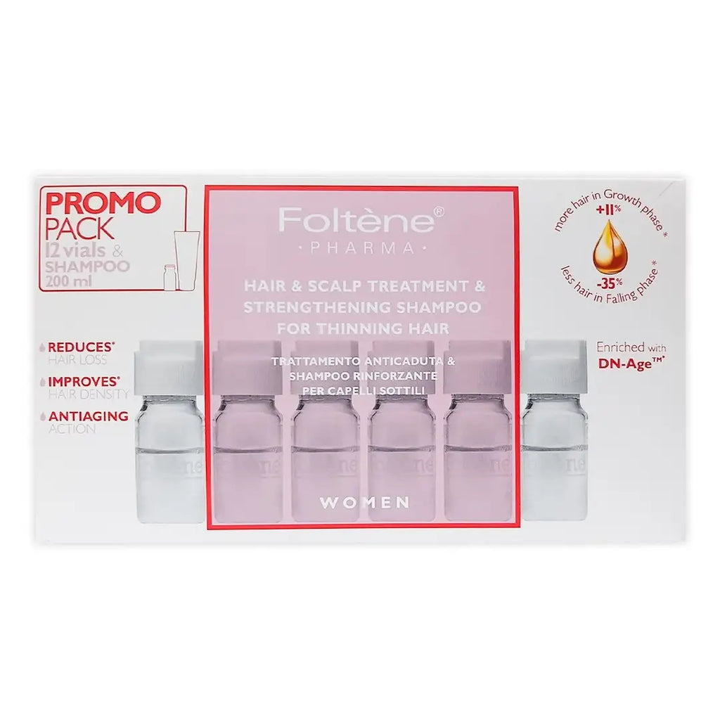 Foltene Women Promo Pack-(12 Vials & Shampoo 200Ml)