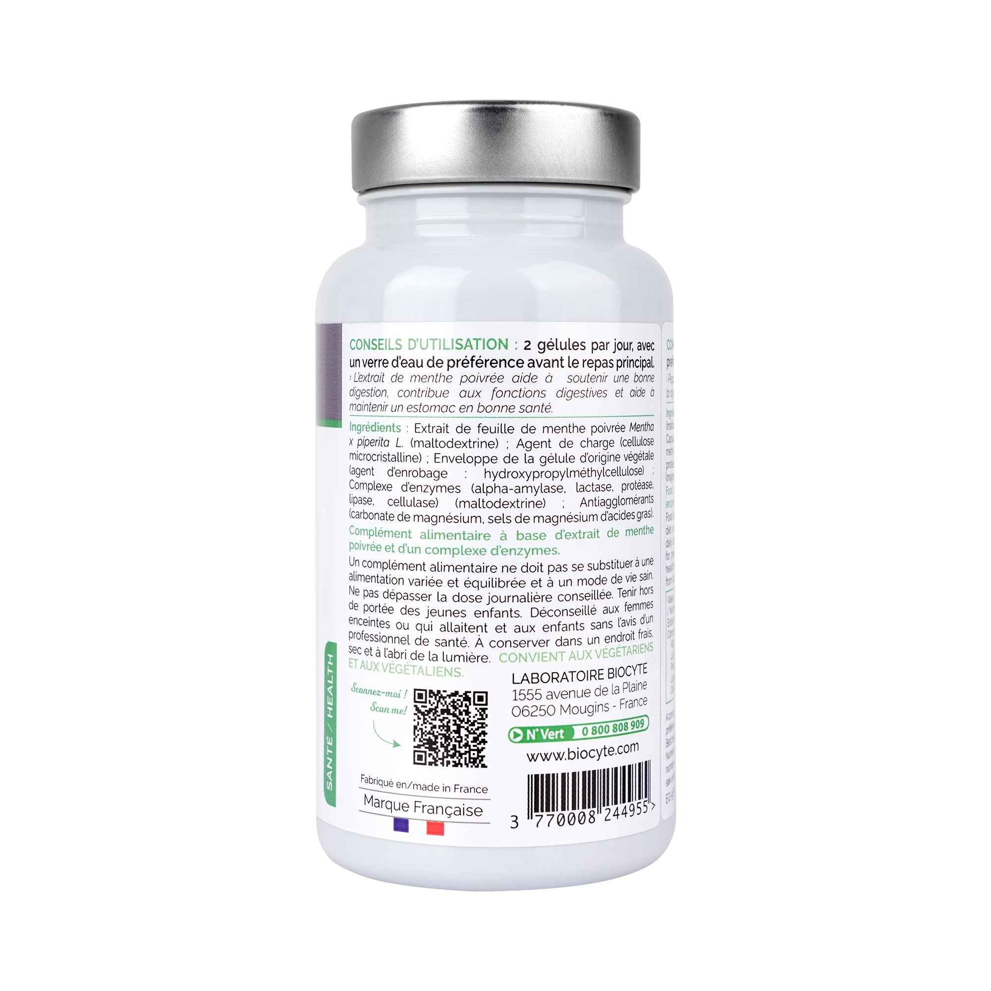 45694-Biocyte 5 Enzymes Digestives 60Capsules +2