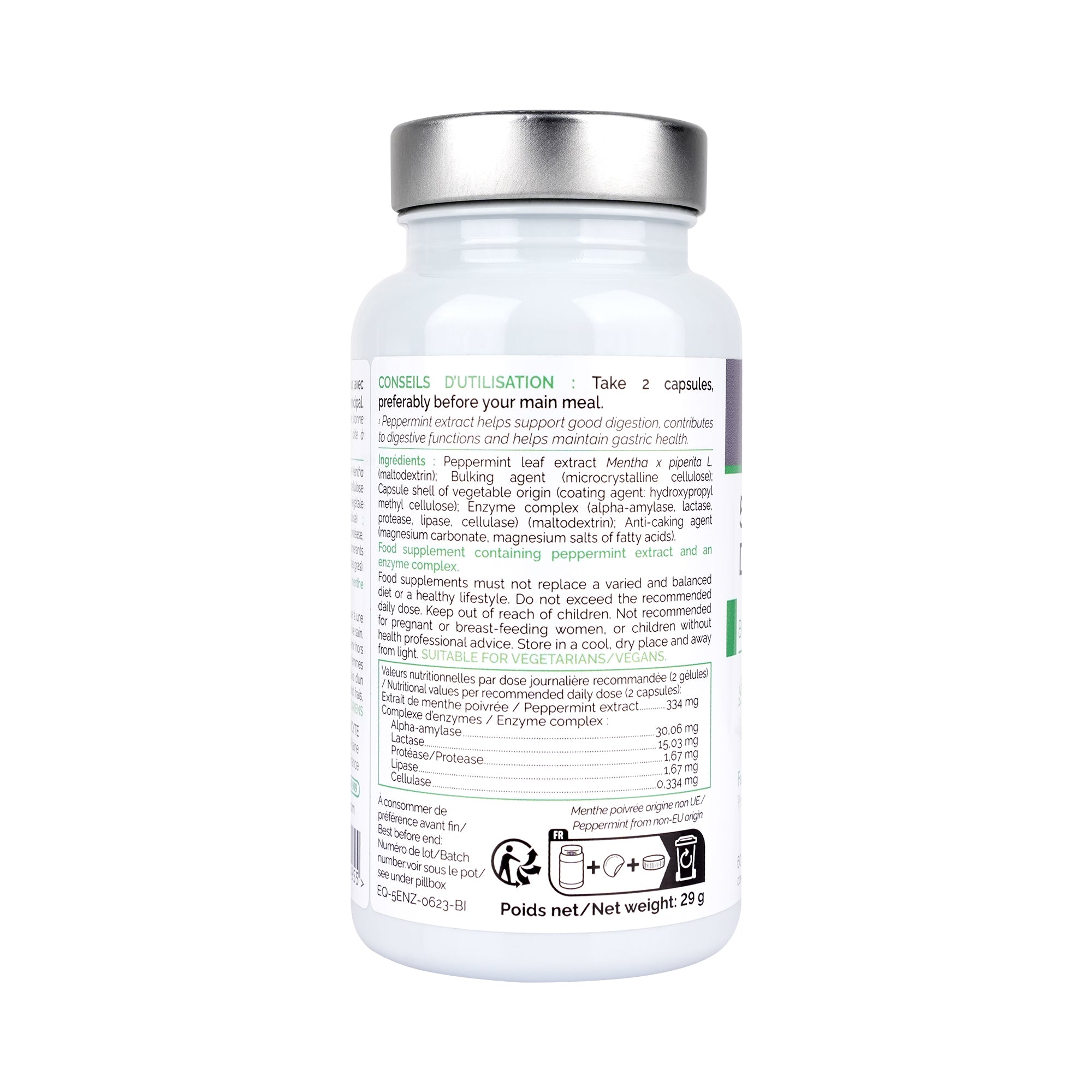 45694-Biocyte 5 Enzymes Digestives 60Capsules +1
