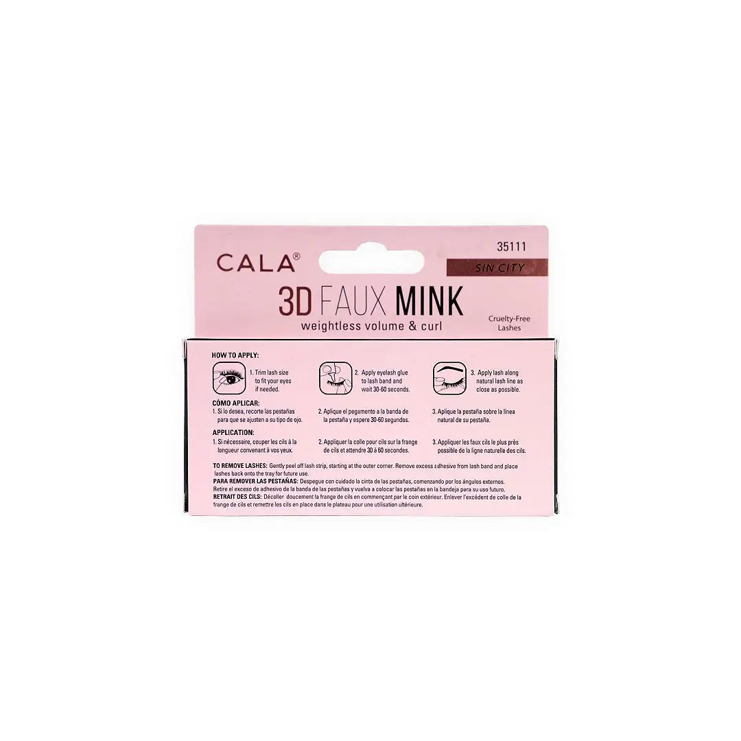 Cala Eye Lashes 3D Faux Mink Sin City-35111