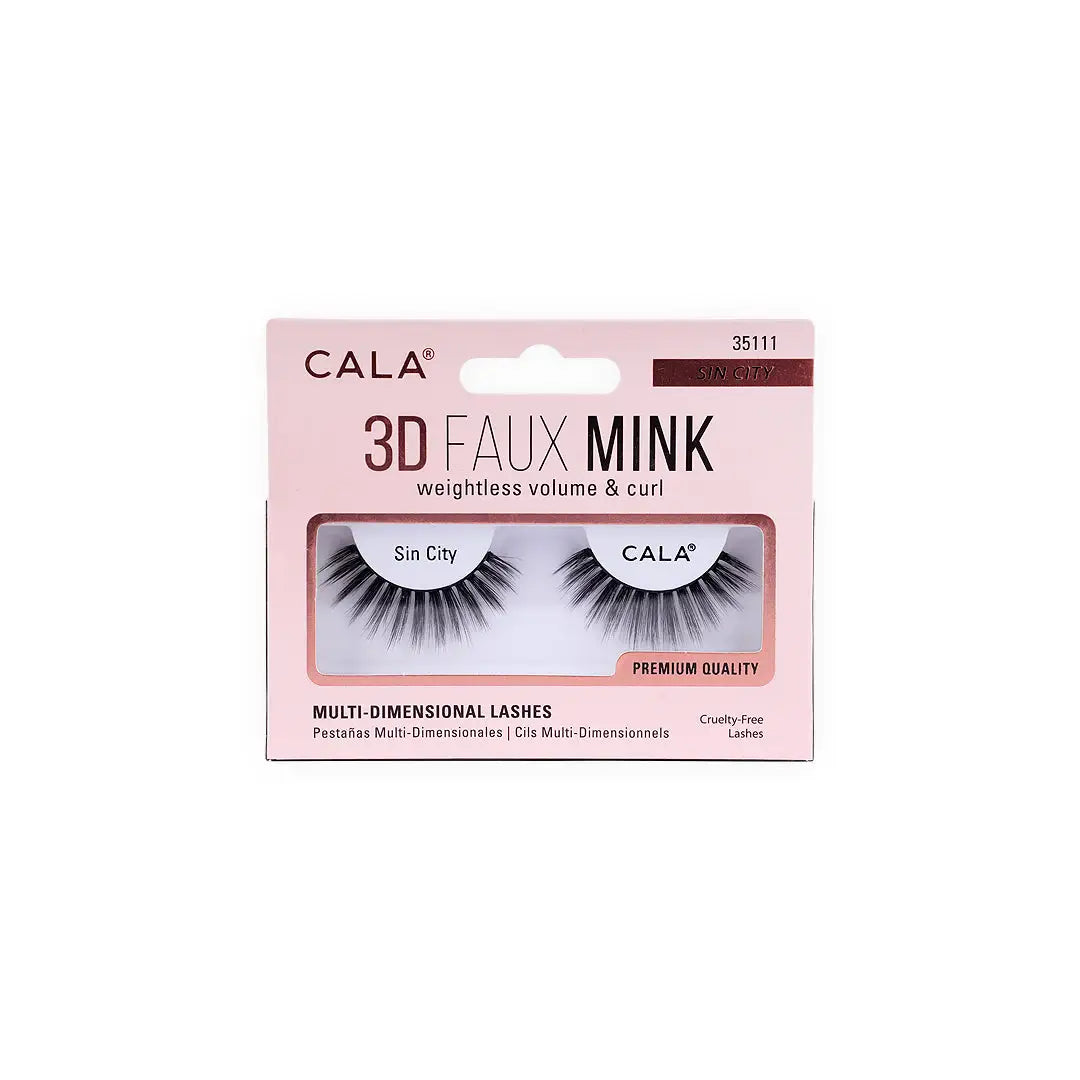 45723-Cala Eye Lashes 3D Faux Mink Sin City