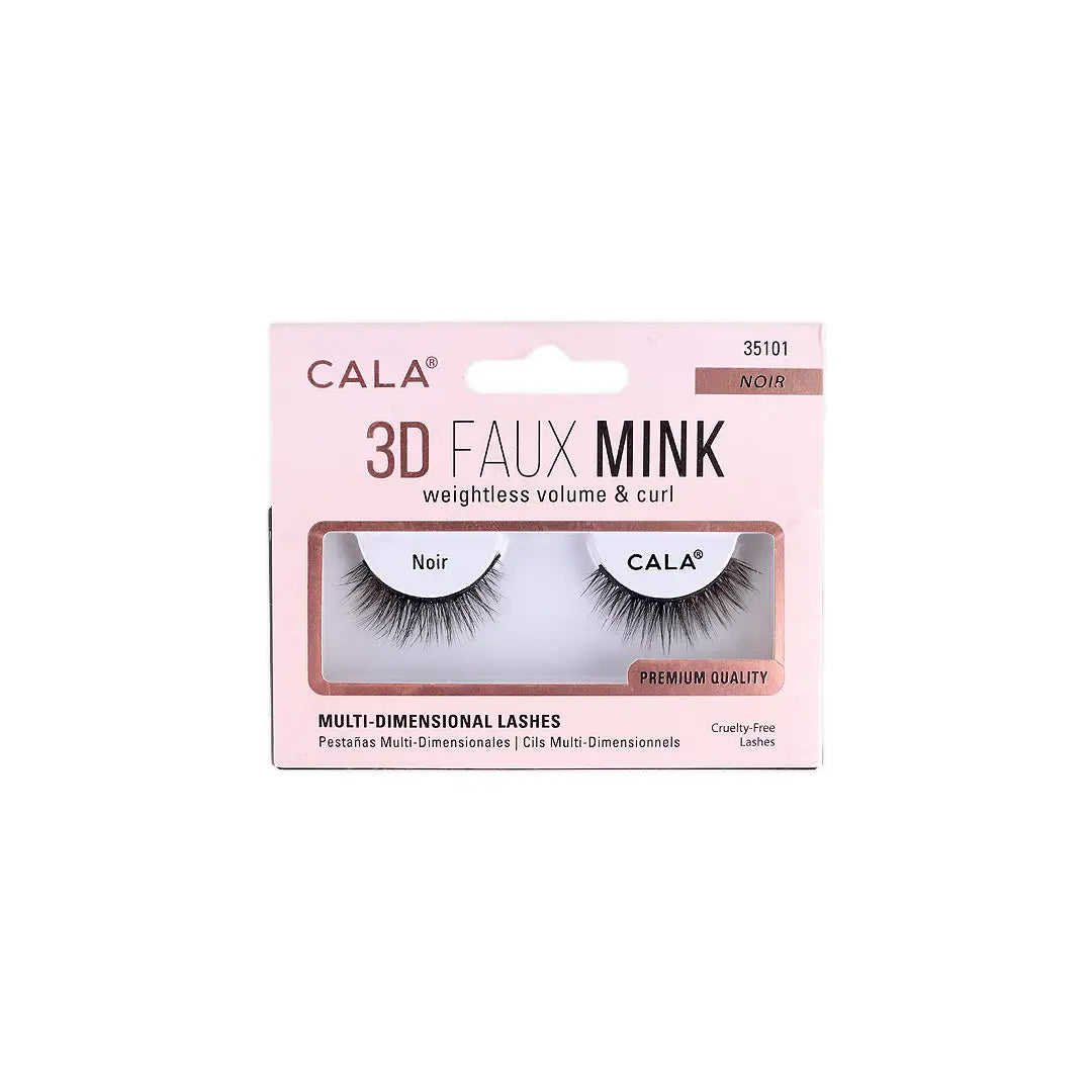 45727-Cala Eye Lashes 3D Faux Mink Noir