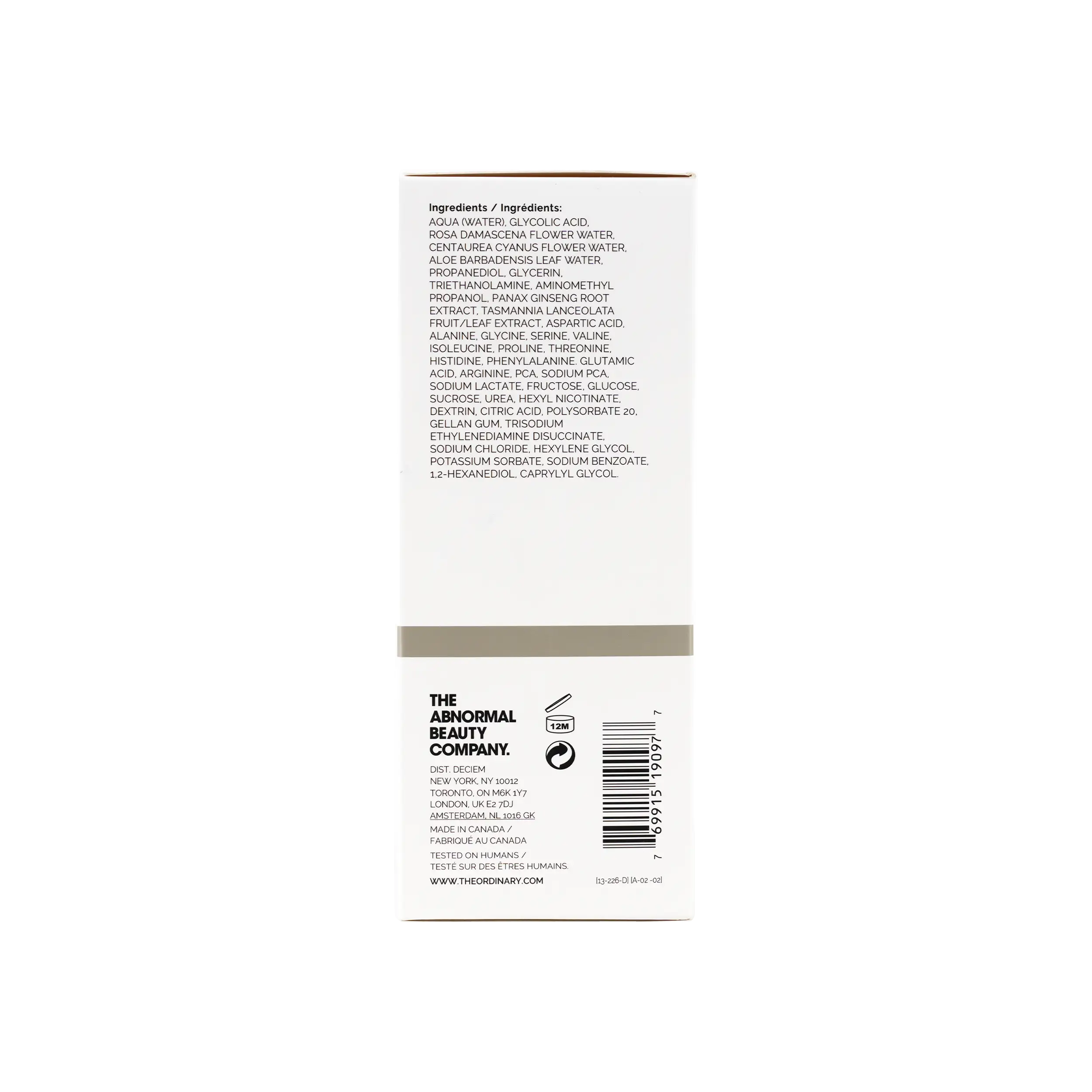 THE ORDINARY GLYCOLIC ACID 7% TONING SOLUTION 240ML