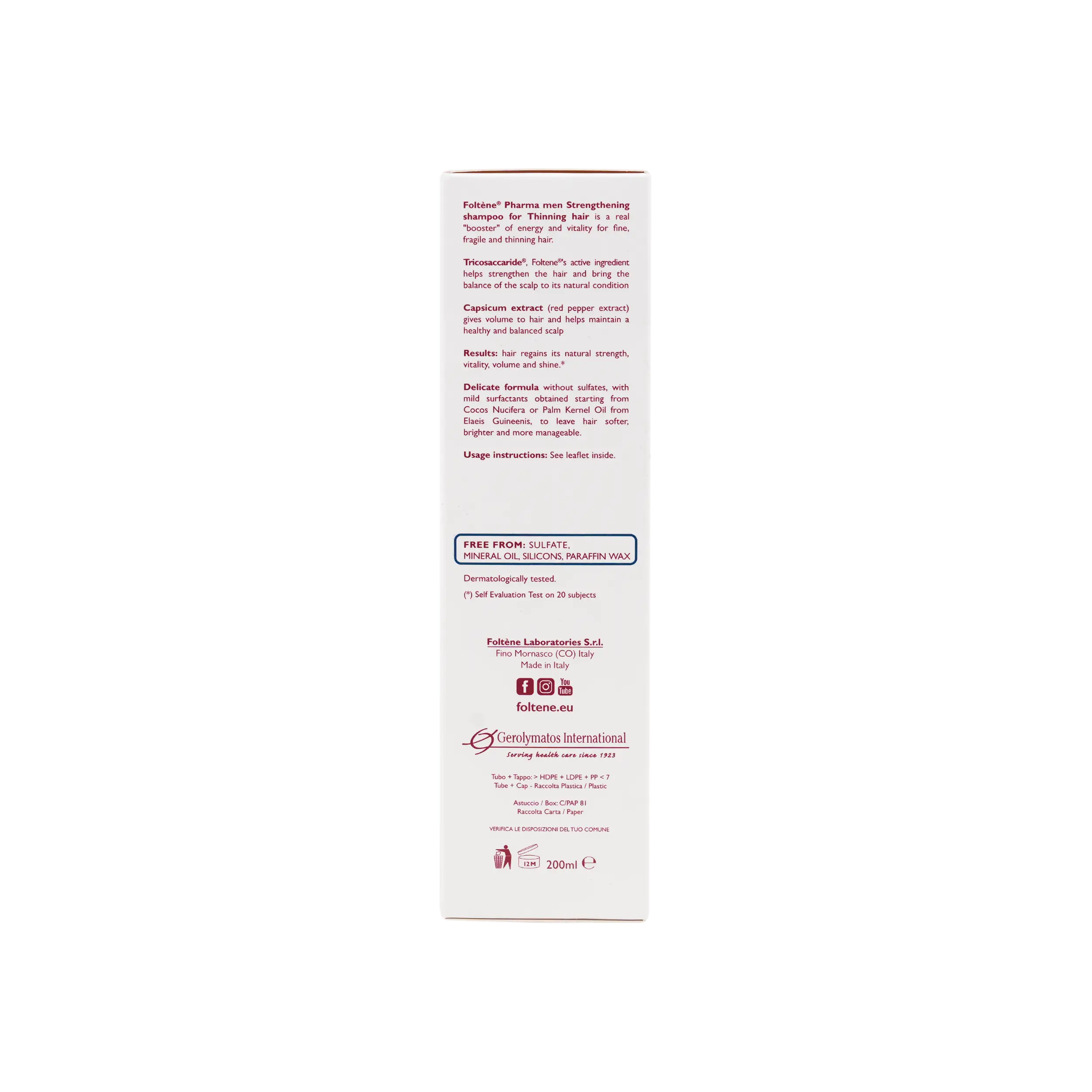Foltene Men Strengthening Shampoo 200Ml