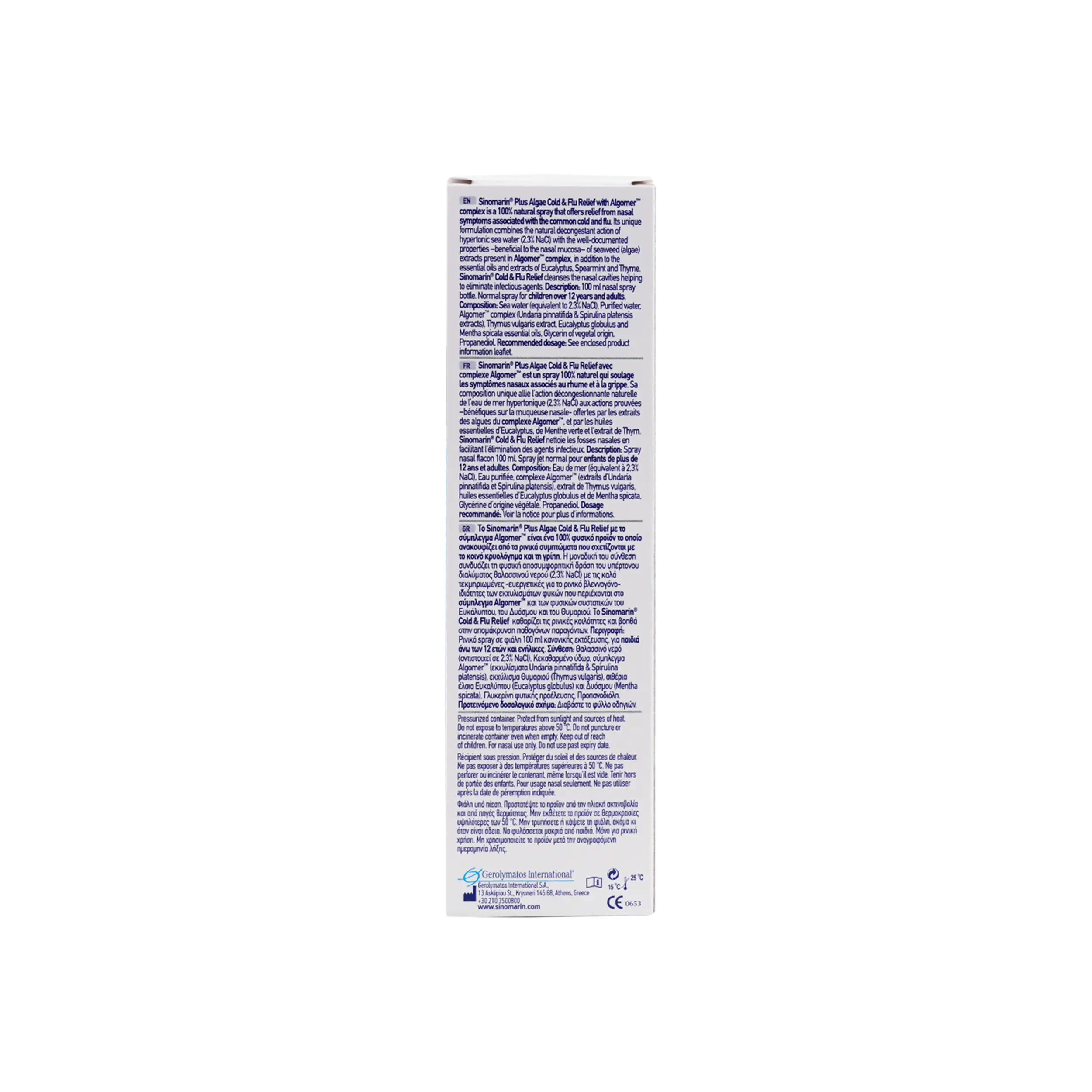 Sinomarin Plus Cold & Flu Relief Spray 100Ml
