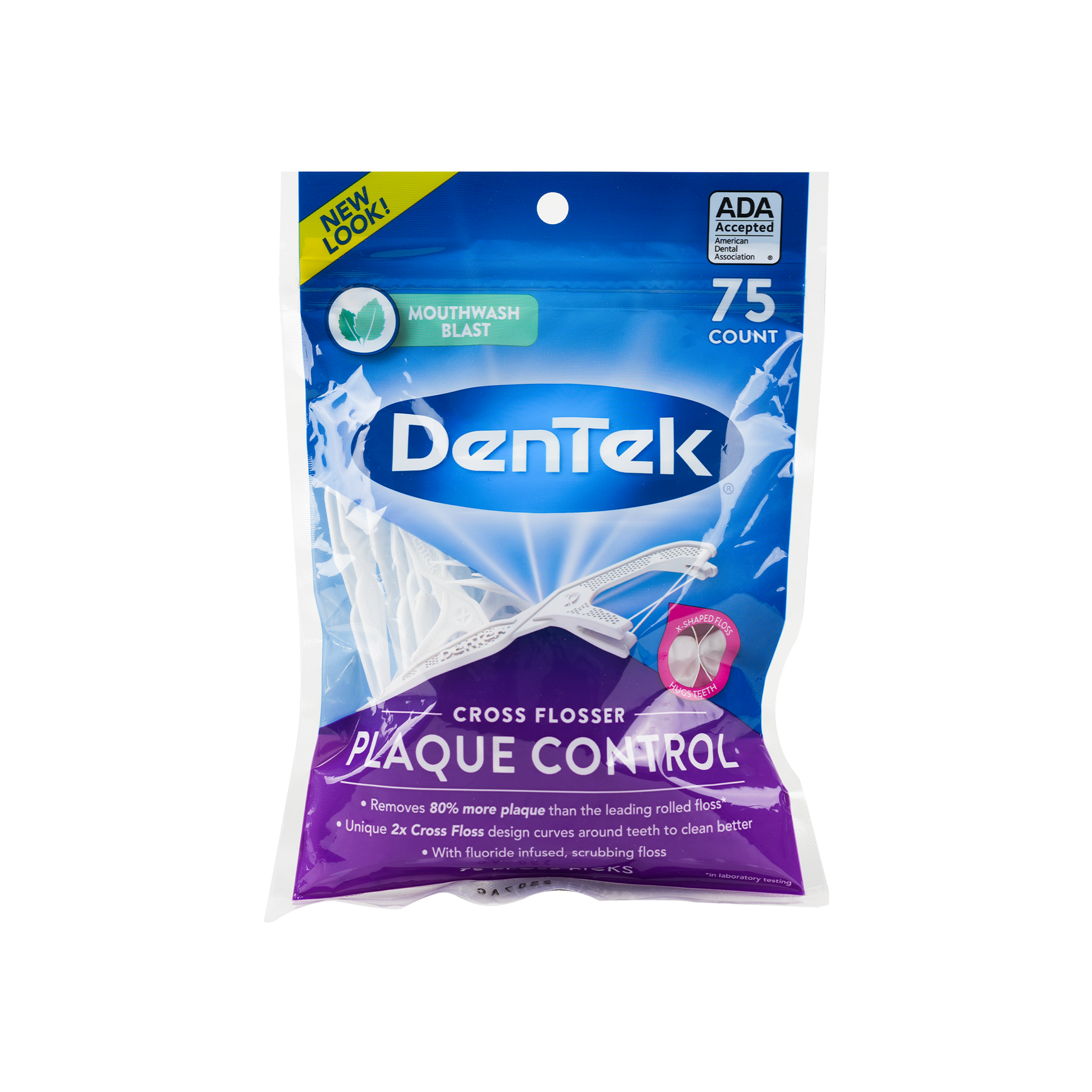 DENTEK CROSS FLOSSER FLOSS 75 COUNT