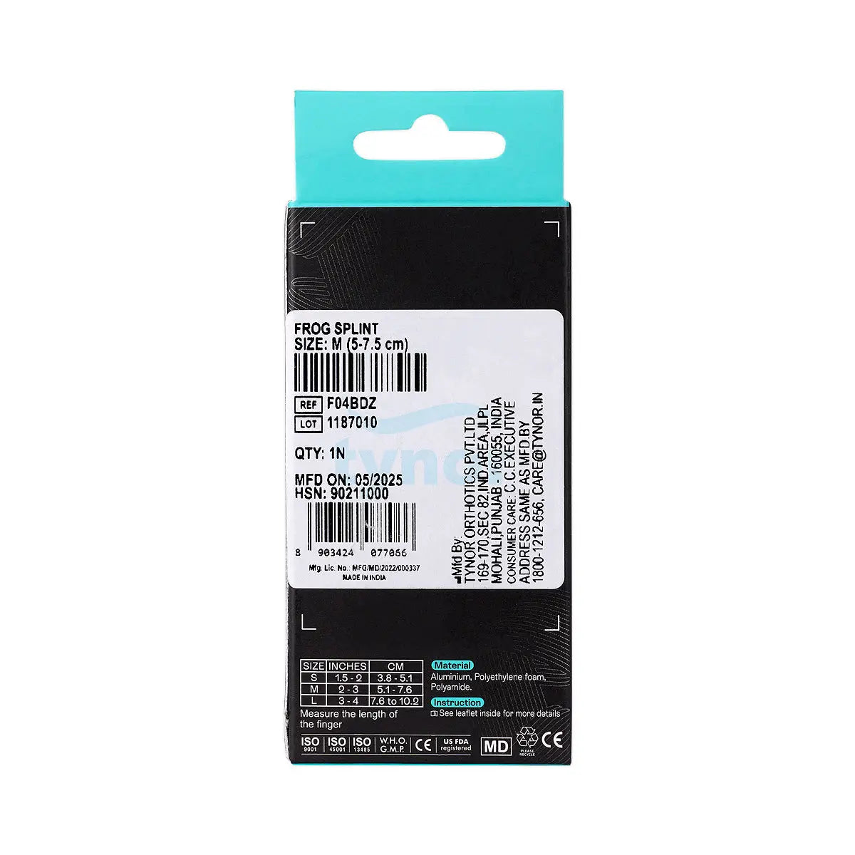 46155-Tynor Finger Frog Splint-F04 M +5
