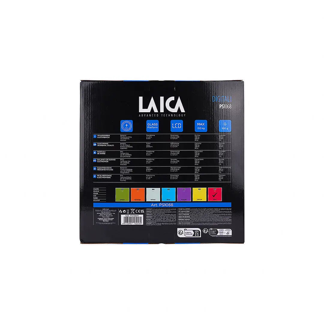 Laica Electronic Scale Red-PS1068