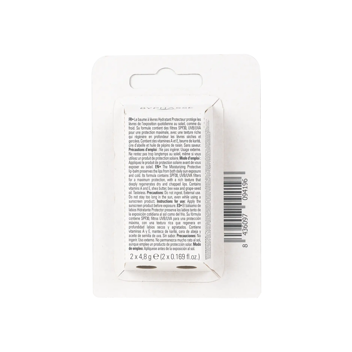 46161-Byphasse SPF30 Protection Lip Balm 2X4.8G +1