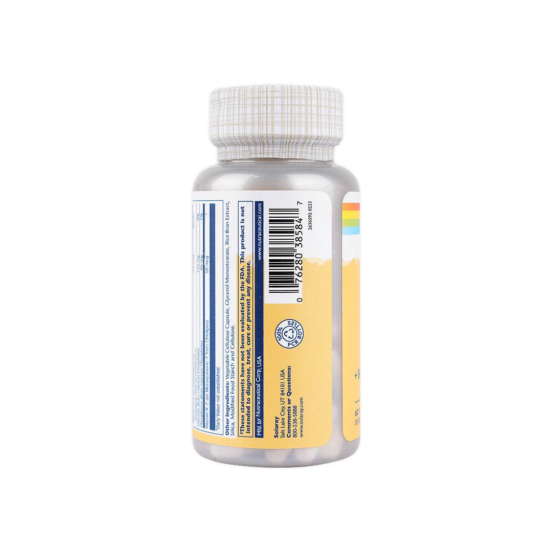 SOLARAY VITAMIN D3+K2 60VEGCAPS