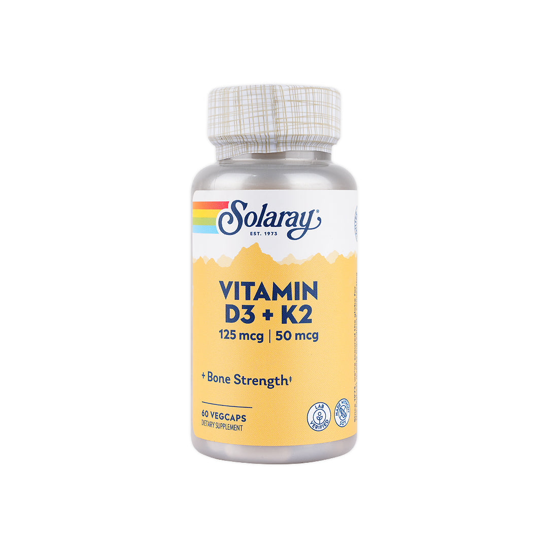 SOLARAY VITAMIN D3+K2 60VEGCAPS