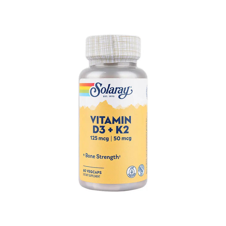 46204-Solaray Vitamin D3+K2 60Vegcaps