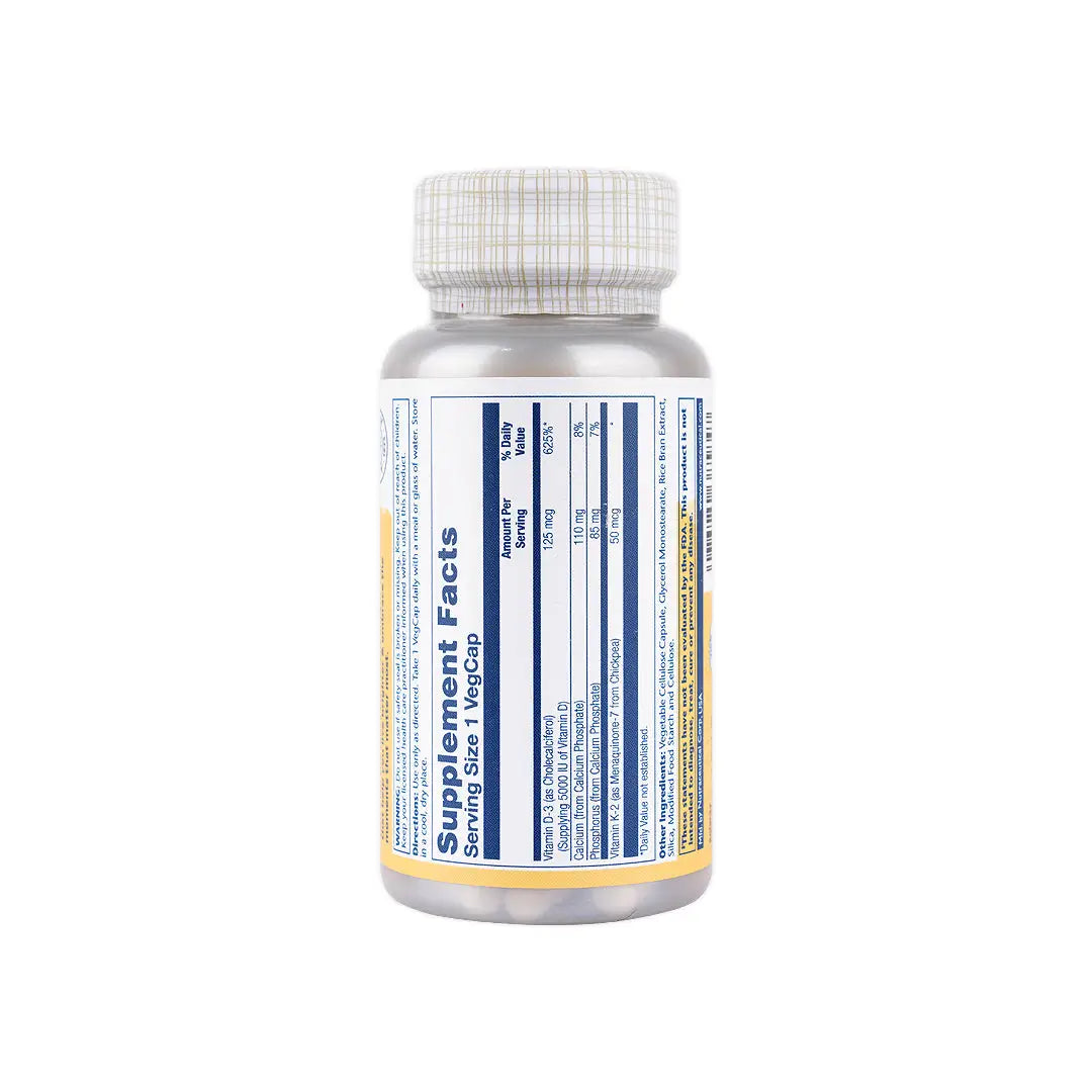 46204-Solaray Vitamin D3+K2 60Vegcaps +2