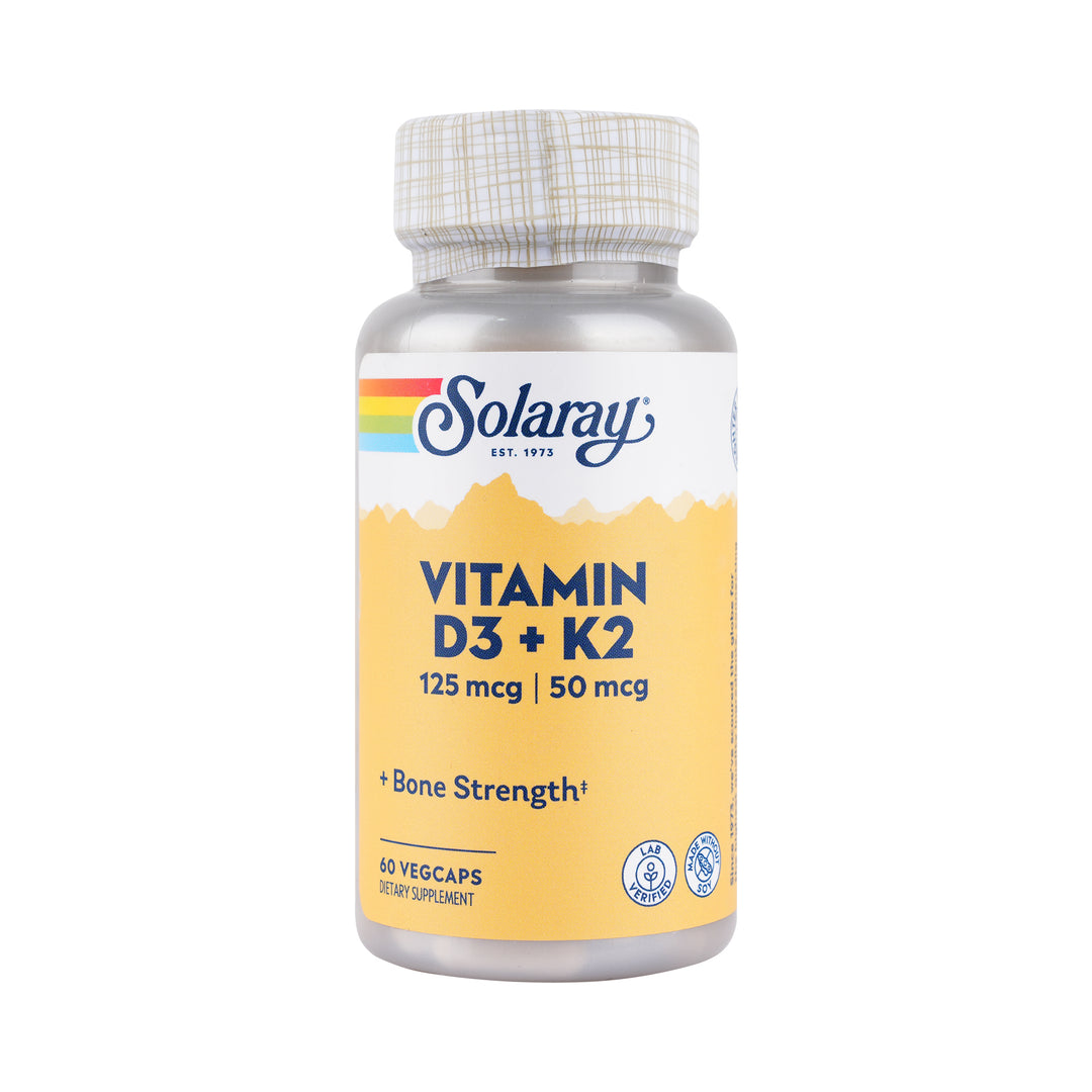 46204-Solaray Vitamin D3+K2 60 Veg capsules