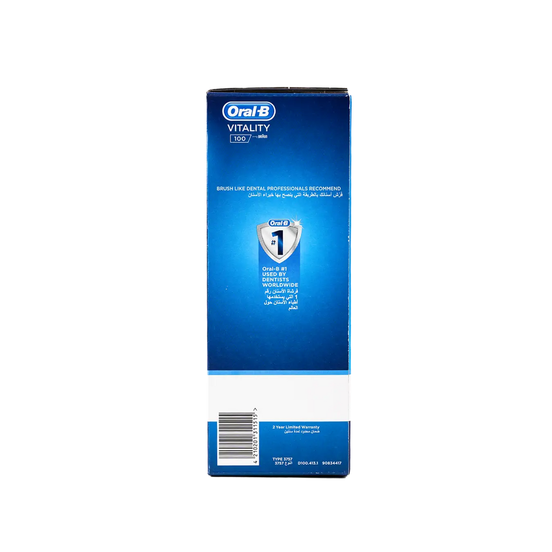 46205-Oral-B Vitality 100 3d White Rechargeable Toothbrush-Pink +2