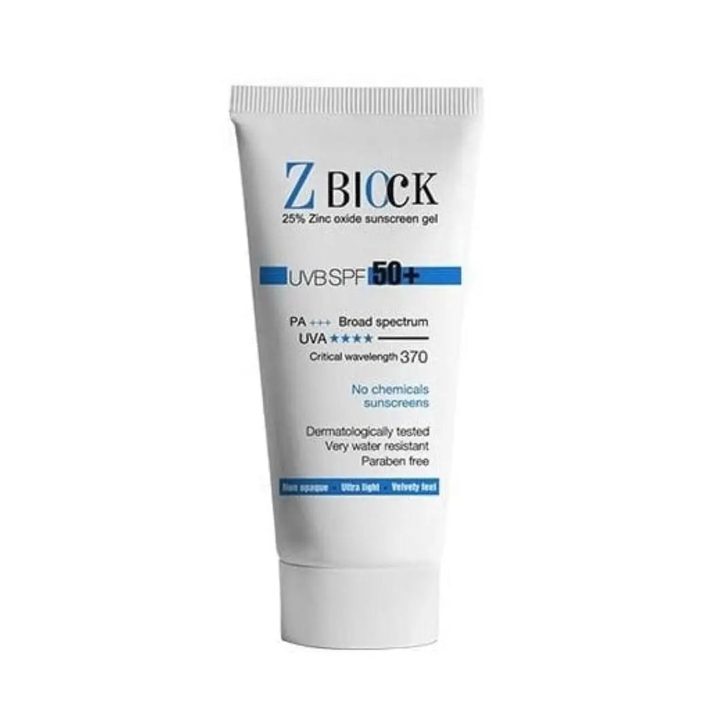 Z Block Uvb Spf 50 + Zinc Oxide Sunscreen Gel 50ml