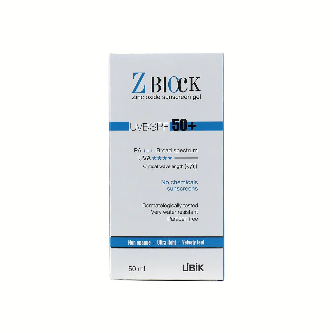 Z Block Uvb Spf 50 + Zinc Oxide Sunscreen Gel 50ml