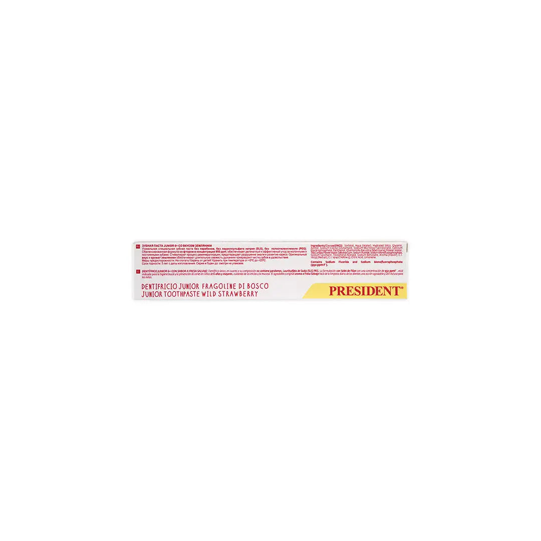 President Junior 6_ Wild Strawberry Toothpaste 50ml