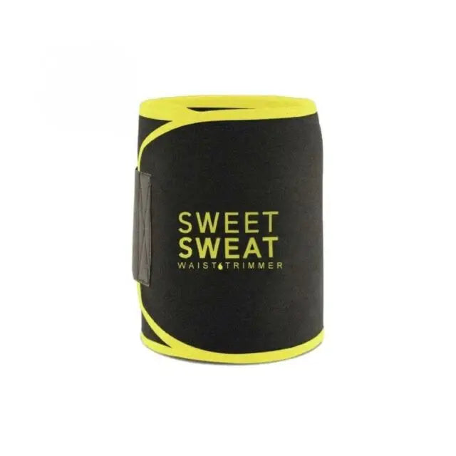 Sweet Sweat Waist Trimmer Black & Yellow-M