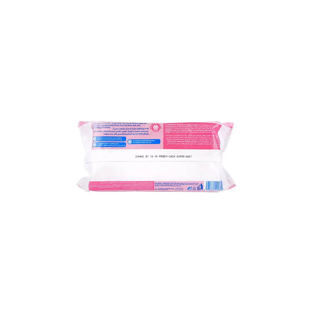 Johnson's Gentle All Over Wipes 72Pcs