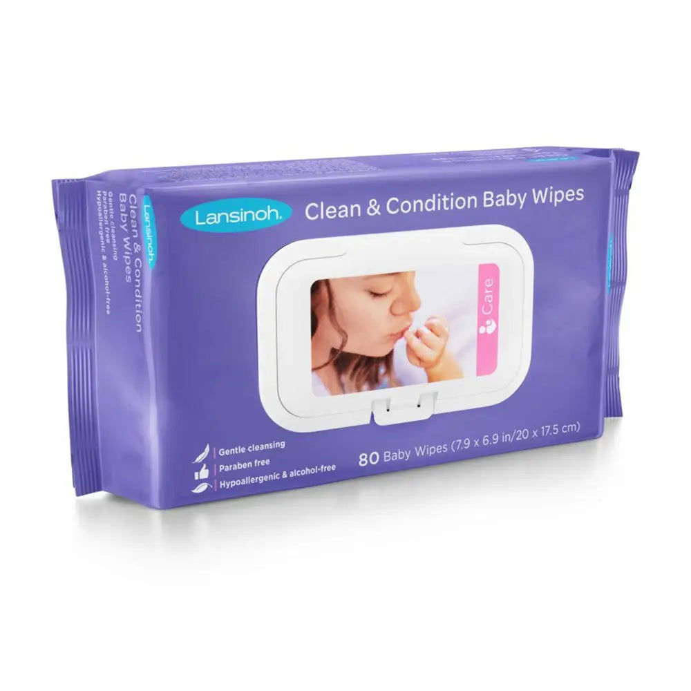 46399-Lansinoh Baby Wipes 80Pcs