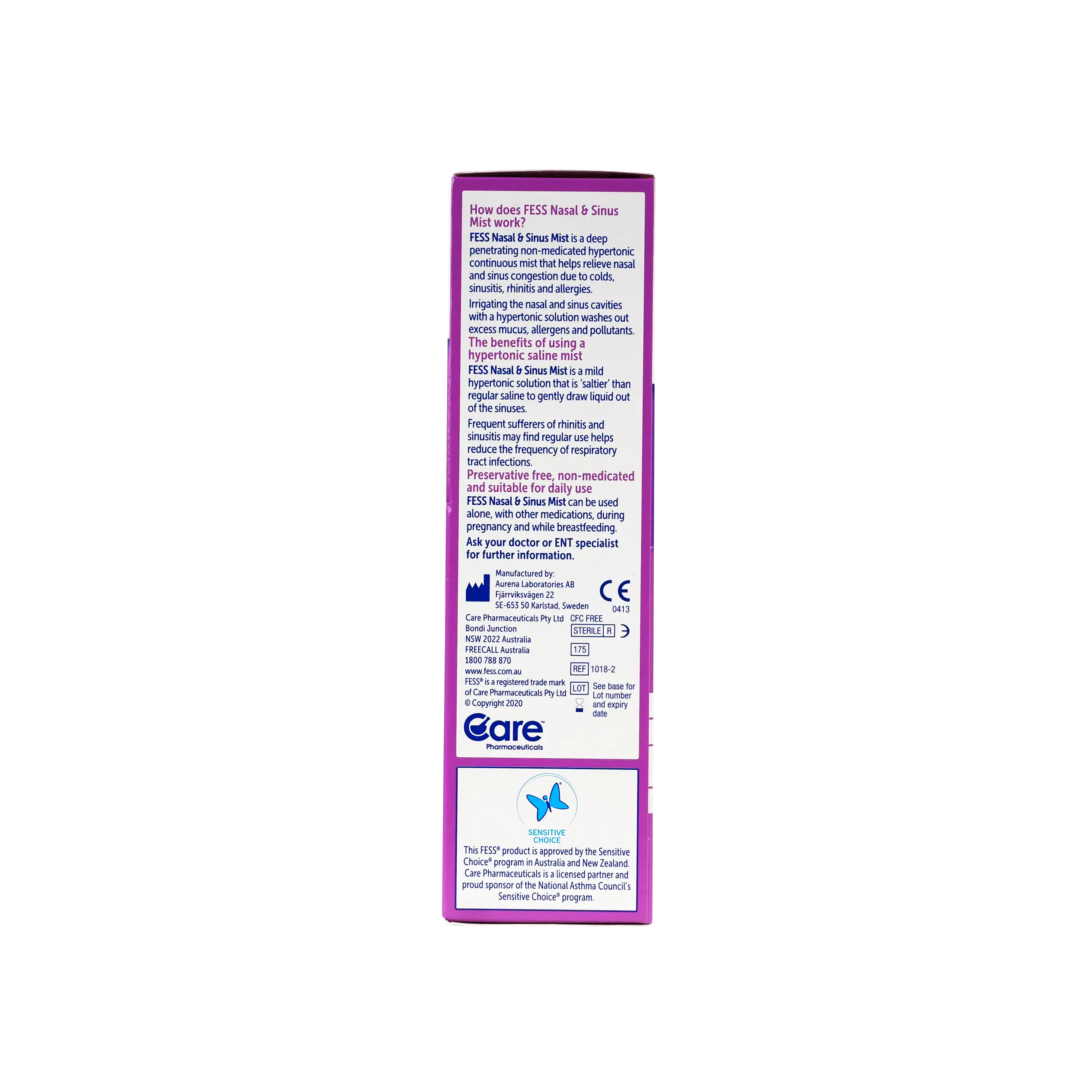 Fess Nasal & Sinus Mist Spray 100Ml