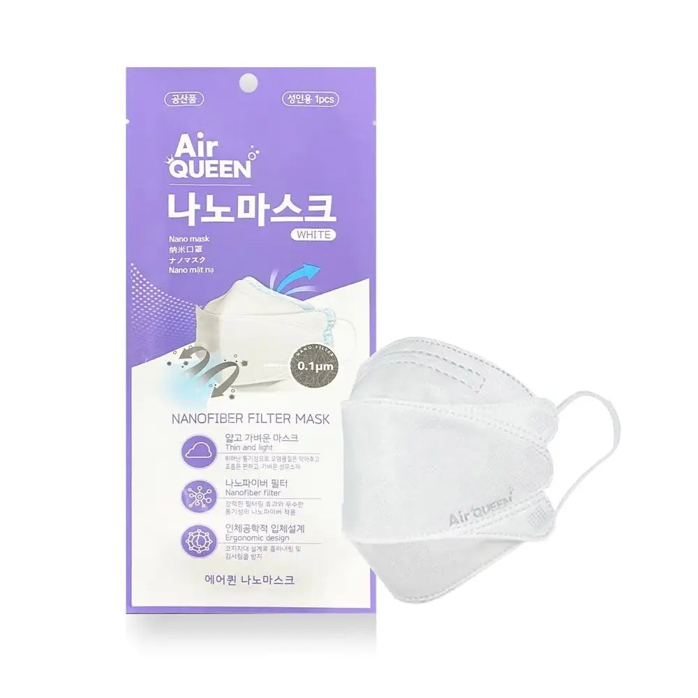 46455-Air Queen White Nano Face Mask 1Pcs