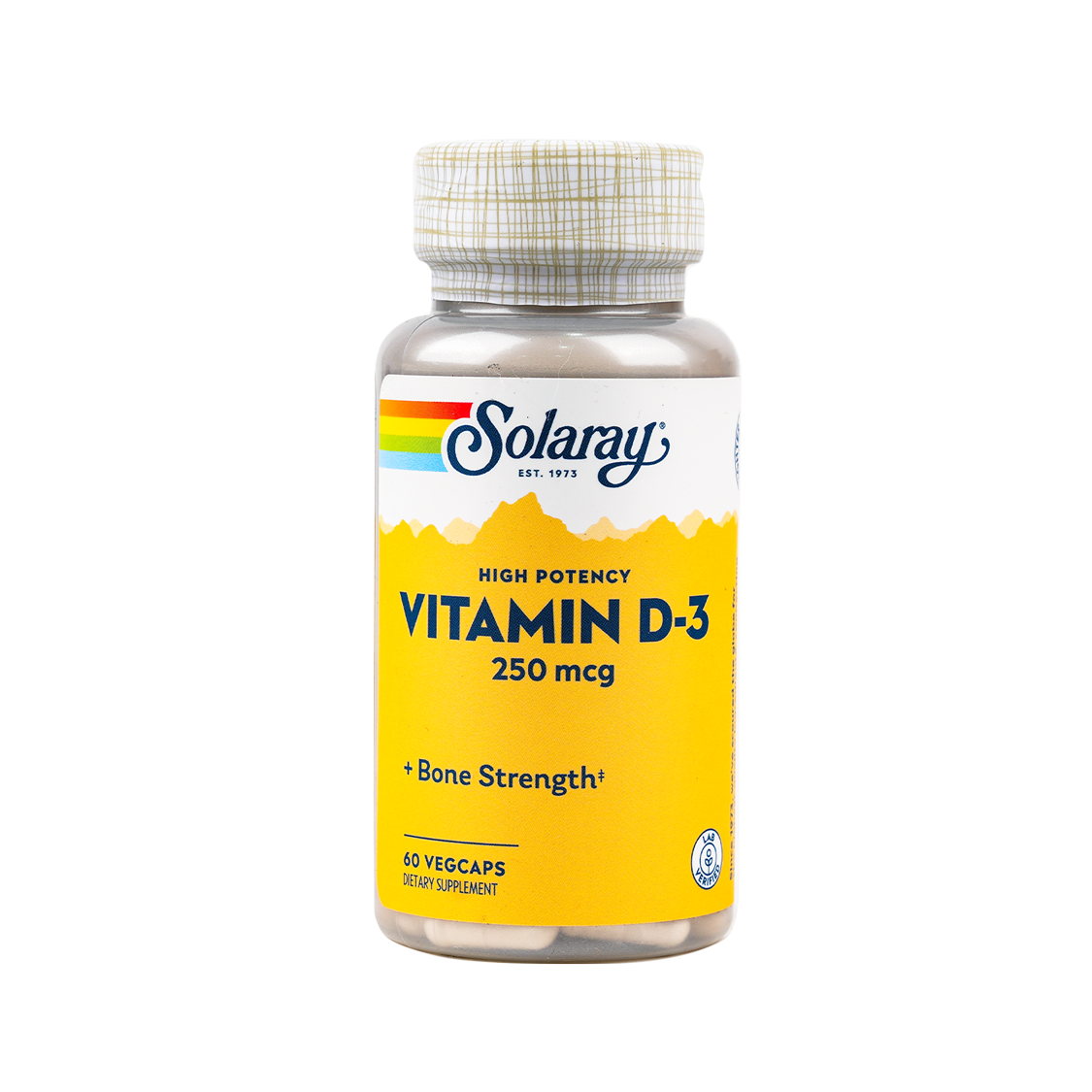 Solaray Vitamin D3 250mcg (10,000 Iu) 60veg Caps