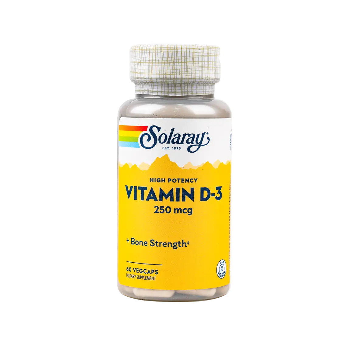 Solaray Vitamin D3 250mcg (10,000 Iu) 60veg Caps
