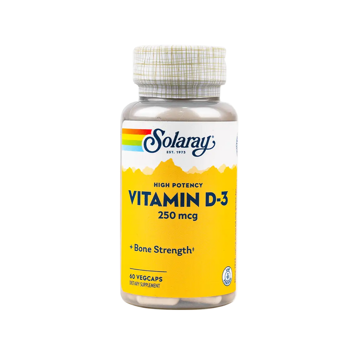 46482-Solaray Vitamin D3 250mcg (10,000 Iu) 60veg Caps