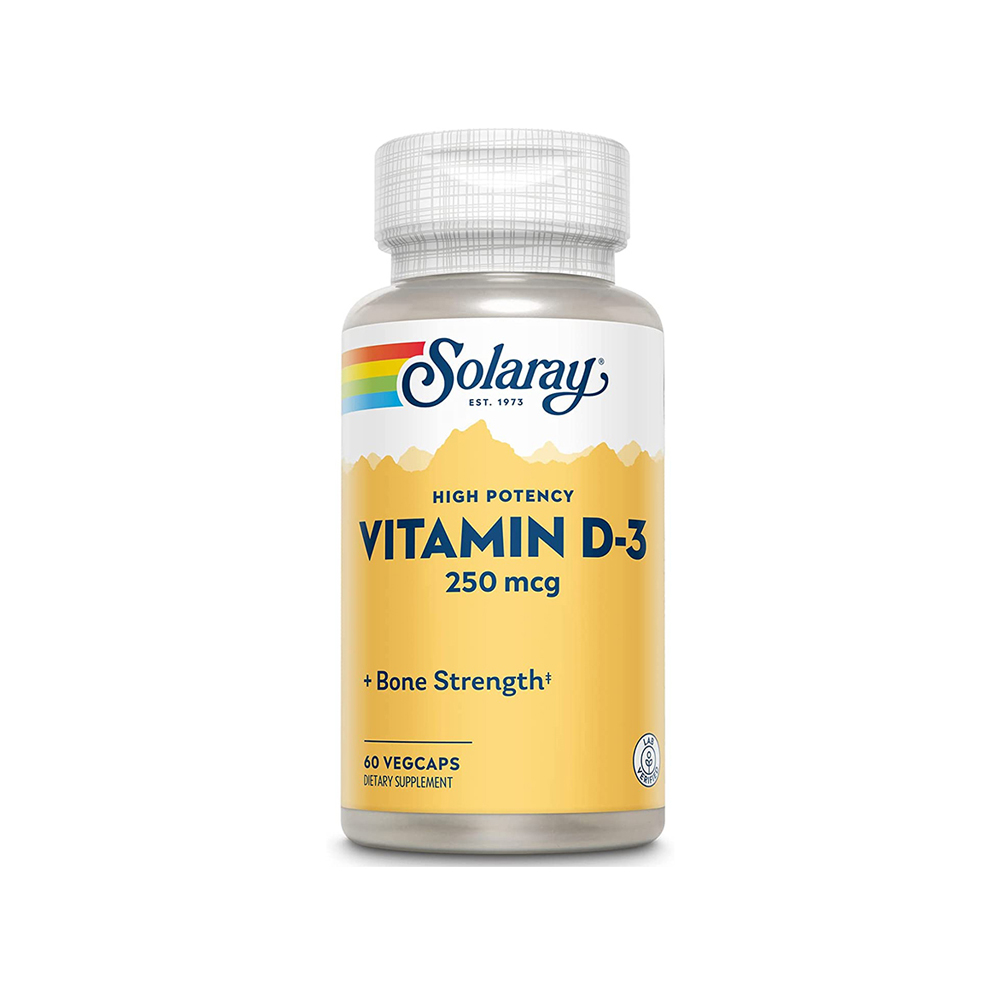 Solaray Vitamin D3 250mcg (10,000 Iu) 60veg Caps