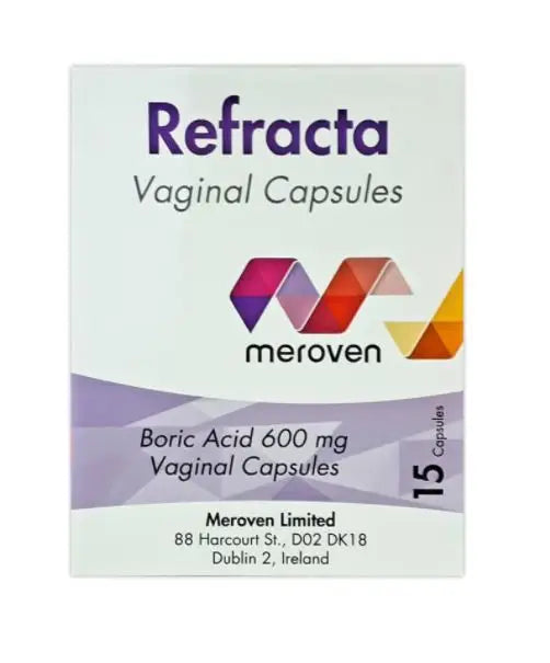 46556-Refracta Boric Acid 600Mg Vaginal 15 Capsules