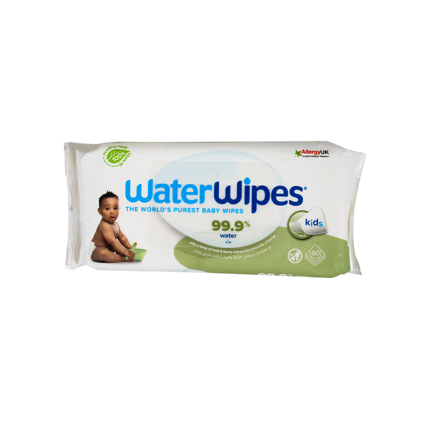 Water Wipes With Soapberry Extract 60Pcs